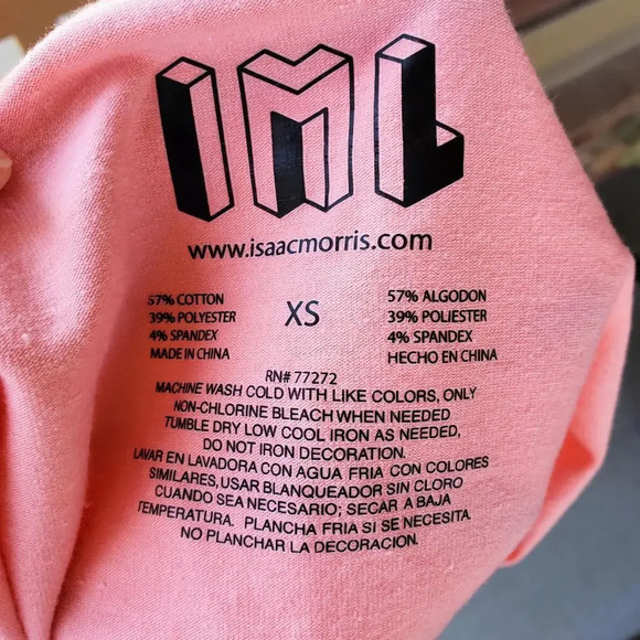 NWT Isaac Morris Women's USA Flag Graphic Halter Cropped Top Coral Pink XS - Picture 9 of 12